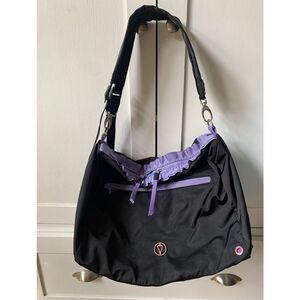 Ivivva Lululemon Duffel Gym Dance Travel Tote Crossbody Bag black purple